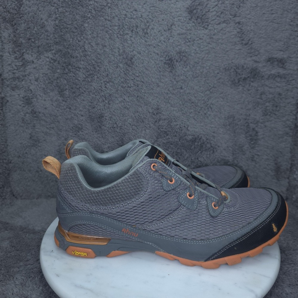 Ahnu Shoes Womens Size 9 Gray Mesh Hiking Trail Sneakers Vibram Sole Outdoor